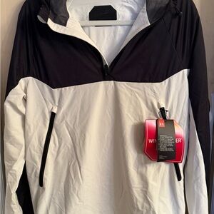 Under Armour White and Black Windstopper Jacket